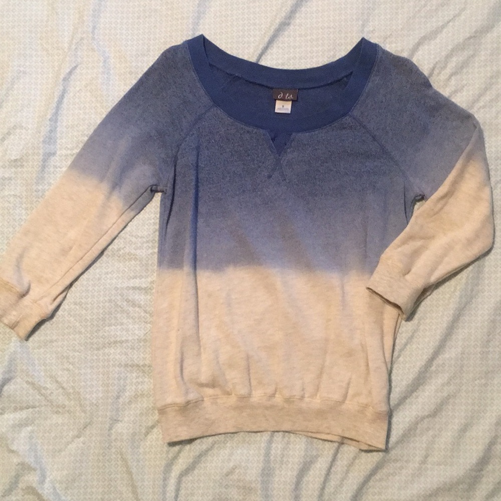 Dots—Ombré three-quarter length top